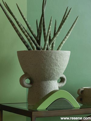Concrete textured plant pot