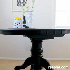 Modernise an outdated wooden dining table
