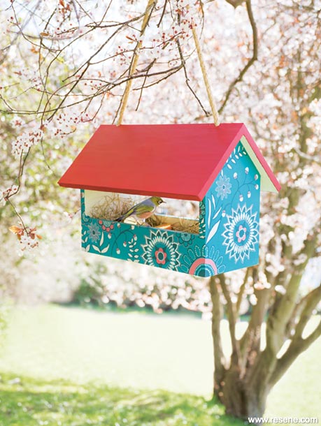 Hang your bird feeder in a tree and invite the birds in!
