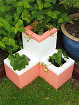 Make a concrete block planter