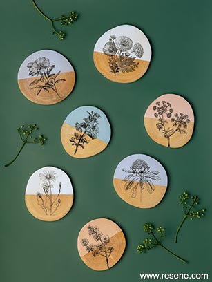 Make botanical coasters