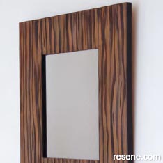 Create a wood grain effect mirror frame