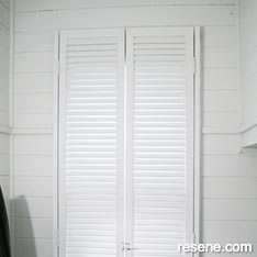 Install some bathroom wooden shutters