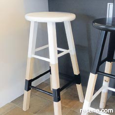Update some old wooden stools with the Scandi look