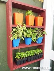 Make plant shelves for xtra storage