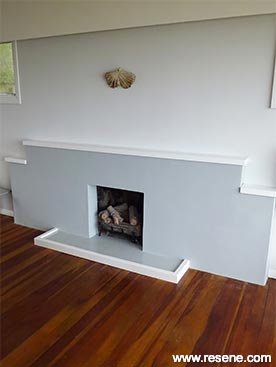 Paint a fireplace surround
