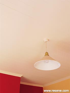 Paint a tongue and groove ceiling