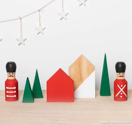 Christmas shapes - wooden
