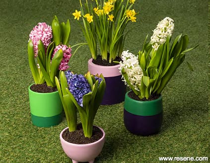 Paint spring pots for your garden