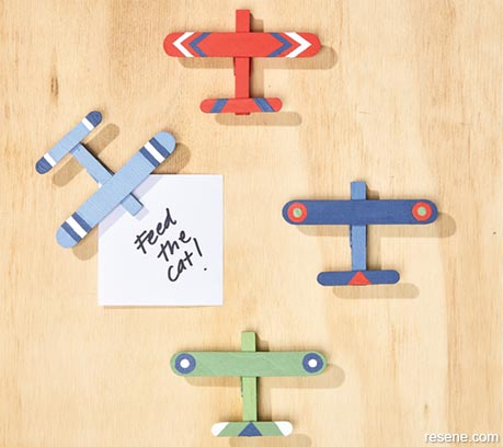 make popsicle painted planes