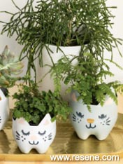 Project to try - pussycat pots from recycled bottles