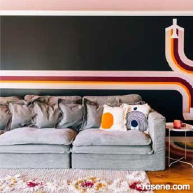 Painting a retro mural